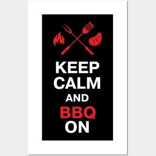 Keep Calm and BBQ ON Posters and Art